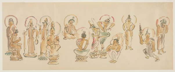 (Asakusa Kannon tempel karikaturen C), ca. 1900